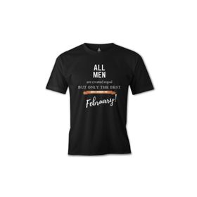 Lord T-Shirt ES-1288 Siyah Best Are Born İn February Erkek T-shirt