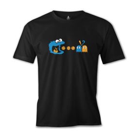 Lord T-Shirt ES-1323 Siyah Pac-man Kurabiye Canavarı Erkek T-shirt