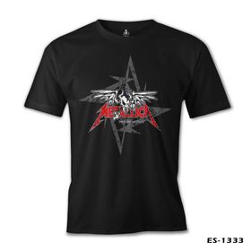 Lord T-Shirt ES-1333 Siyah Metallica Seek And Destroy Logo Erkek T-shirt