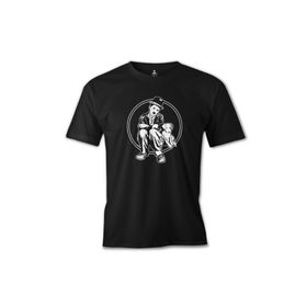 Lord T-Shirt ES-1365 Siyah Charlie Chaplin Köpeğin Hayatı Erkek T-shirt