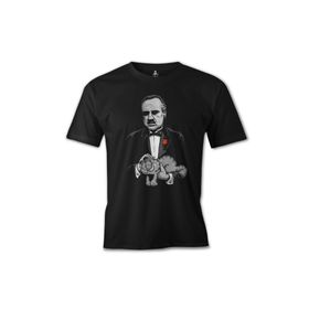 Lord T-Shirt ES-1367 Siyah The Godfather Cat Erkek T-shirt