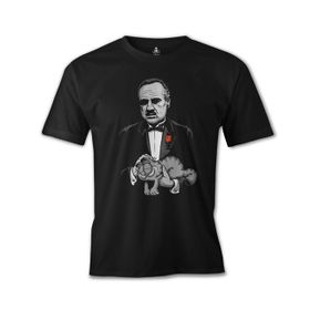 Lord T-Shirt ES-1367 Siyah The Godfather Cat Erkek T-shirt