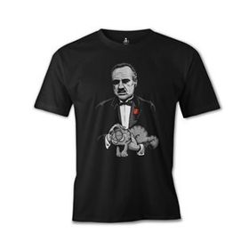 Lord T-Shirt ES-1367 Siyah The Godfather Cat Erkek T-shirt