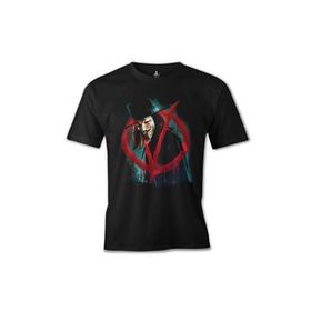 Lord T-Shirt ES-1368 Siyah V For Vendetta Give Him A Mask Erkek T-shirt