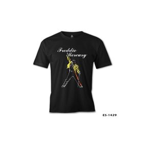 Lord T-Shirt ES-1429 Siyah Freddie Mercury King Of Queen Erkek T-shirt