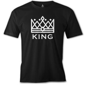 Lord T-Shirt ES-1531 King And Queen King Siyah Erkek T-Shirt