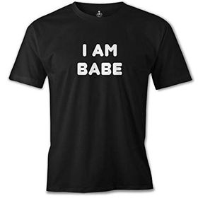 Lord T-Shirt ES-1540 I Am Babe Siyah Erkek T-Shirt