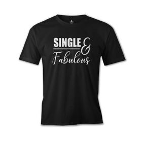 Lord T-Shirt ES-1543 Single And Fabulous Siyah Erkek T-Shirt