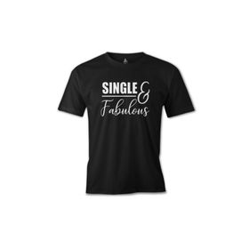 Lord T-Shirt ES-1543 Single And Fabulous Siyah Erkek T-Shirt