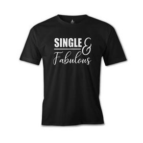 Lord T-Shirt ES-1543 Single And Fabulous Siyah Erkek T-Shirt