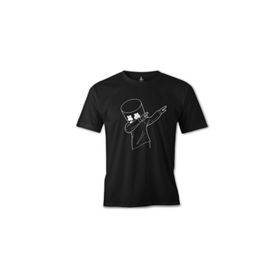 Lord T-Shirt ES-1552 Marshmallow Xx Siyah Erkek T-Shirt