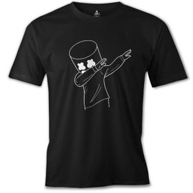 Lord T-Shirt ES-1552 Marshmallow Xx Siyah Erkek T-Shirt