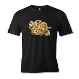 Lord T-Shirt ES-1555 Kaplan Look Siyah Erkek T-Shirt