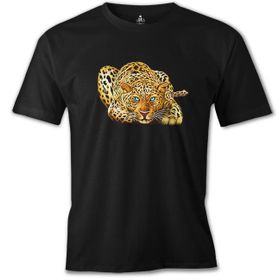 Lord T-Shirt ES-1555 Kaplan Look Siyah Erkek T-Shirt