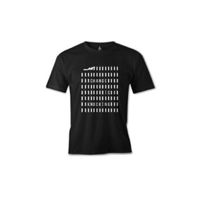 Lord T-Shirt ES-1559 Change İs Knocking Siyah Erkek T-Shirt