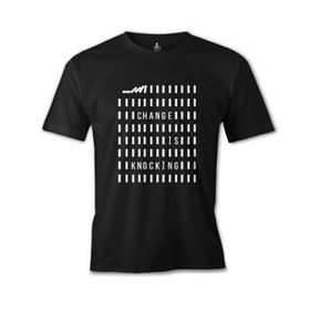 Lord T-Shirt ES-1559 Change İs Knocking Siyah Erkek T-Shirt