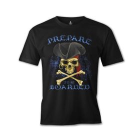 Lord T-Shirt ES-161 Siyah All Seas Pirate Kurukafa Erkek T-shirt