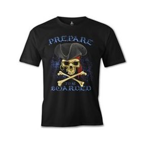 Lord T-Shirt ES-161 Siyah All Seas Pirate Kurukafa Erkek T-shirt