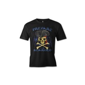 Lord T-Shirt ES-161 Siyah All Seas Pirate Kurukafa Erkek T-shirt
