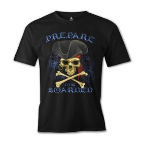 Lord T-Shirt ES-161 Siyah All Seas Pirate Kurukafa Erkek T-shirt