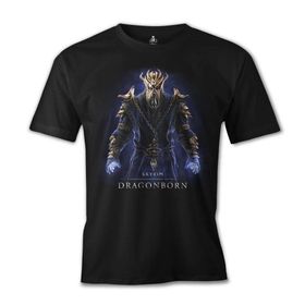 Lord T-Shirt ES-295 Siyah Skyrim Dragonborn Erkek T-shirt