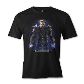 Lord T-Shirt ES-295 Siyah Skyrim Dragonborn Erkek T-shirt