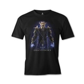Lord T-Shirt ES-295 Siyah Skyrim Dragonborn Erkek T-shirt