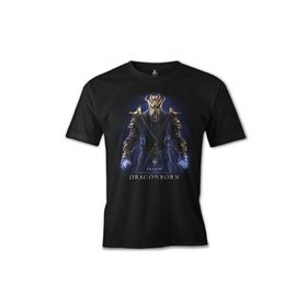 Lord T-Shirt ES-295 Siyah Skyrim Dragonborn Erkek T-shirt