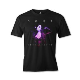 Lord T-Shirt ES-436 Siyah Demi Lovato Neon Lights Erkek T-shirt