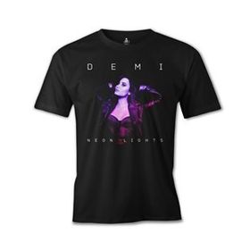Lord T-Shirt ES-436 Siyah Demi Lovato Neon Lights Erkek T-shirt