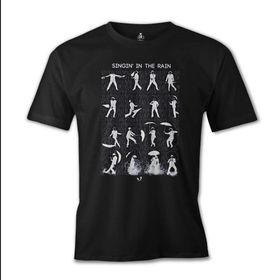 Lord T-Shirt ES-573 Siyah Singin In The Rain Erkek T-shirt