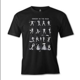 Lord T-Shirt ES-573 Siyah Singin In The Rain Erkek T-shirt