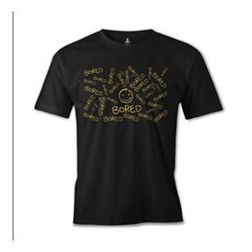 Lord T-Shirt ES-584 Siyah Sherlock Bored Erkek T-shirt