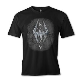 Lord T-Shirt ES-663 Siyah Skyrim Dragon Erkek T-shirt