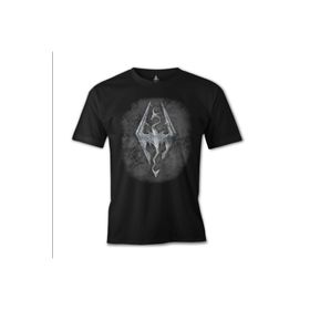 Lord T-Shirt ES-663 Siyah Skyrim Dragon Erkek T-shirt