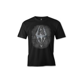Lord T-Shirt ES-663 Siyah Skyrim Dragon Erkek T-shirt