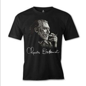 Lord T-Shirt ES-668 Siyah Charles Bukowski Erkek T-shirt