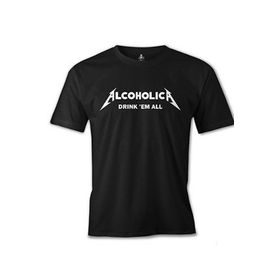Lord T-Shirt ES-671 Siyah Alcoholica Erkek T-shirt