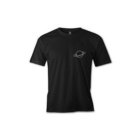 Lord T-Shirt ES-744 Siyah Saturn Logo Erkek T-shirt