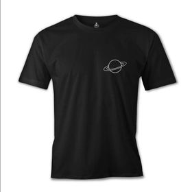 Lord T-Shirt ES-744 Siyah Saturn Logo Erkek T-shirt