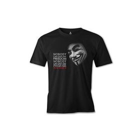 Lord T-Shirt ES-774 Siyah Vandetta Freedom Erkek T-shirt