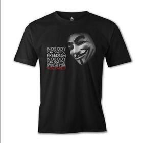 Lord T-Shirt ES-774 Siyah Vandetta Freedom Erkek T-shirt