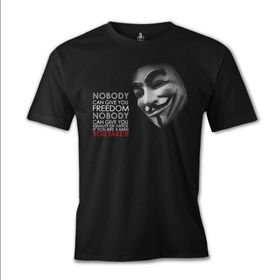 Lord T-Shirt ES-774 Siyah Vandetta Freedom Erkek T-shirt