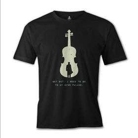Lord T-Shirt ES-791 Siyah Sherlock Get Out Erkek T-shirt