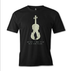 Lord T-Shirt ES-791 Siyah Sherlock Get Out Erkek T-shirt