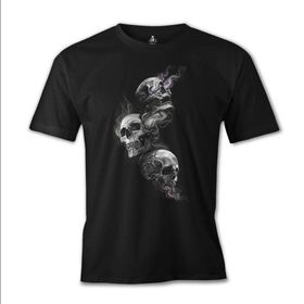 Lord T-Shirt ES-797 Siyah Smoky Heads Erkek T-shirt