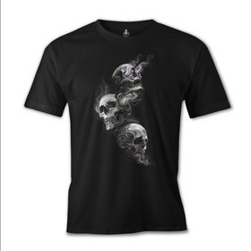 Lord T-Shirt ES-797 Siyah Smoky Heads Erkek T-shirt