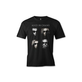 Lord T-Shirt ES-877 Alice İn Chains Group Siyah Erkek T-shirt