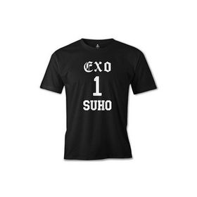 Lord T-Shirt EXO - Suho Siyah Erkek T-shirt