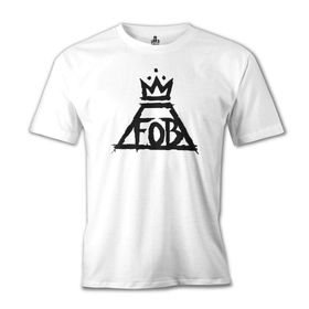 Lord T-Shirt Fall Out Boy - Logo Beyaz Erkek T-shirt